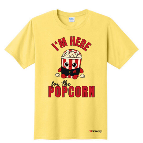 I'm Here for the Popcorn Screeny Mascot - Youth T-Shirt Thumbnail
