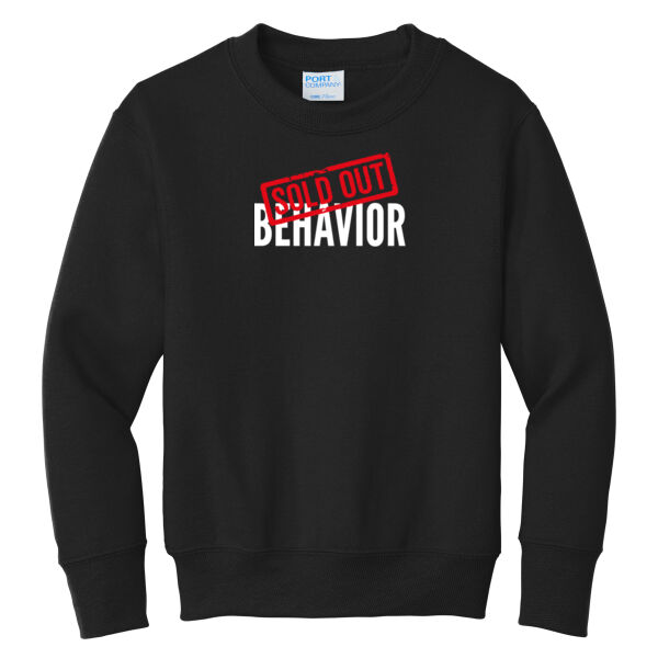 Sold Out Behavior - Youth Crewneck Sweatshirt Thumbnail